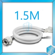 White 1.5m horizontal and vertical drum washing machine water supply line - QM0016