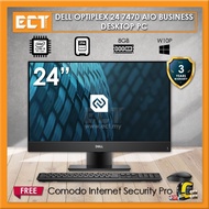 (Demo Set) Dell Optiplex 24 7470 AIO Business Desktop PC (i5-9500 4.40Ghz,256GB SSD,8GB,HD530,23.8"F