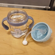 250ml Baby Water Bottle Learning Cup Non-spill Training Straw Bottle Handle Leak-proof Water A7n2