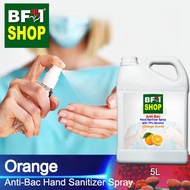 Antibacterial Hand Sanitizer Spray with 75% Alcohol (ABHSS) - Orange - 5L