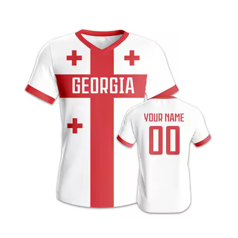 Soccer Jersey Custom Georgia Personalized Name Number Sportswear Men Women Youth Quick-Dry Football 