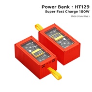 iMI HT129 แบตสำรองพาวเวอร์แบงค์ 70000mAh ชาร์จเร็ว 100W พร้อมไฟ LED และช่องเสียบยูนิเวอร์แซล มีประกั
