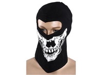 Skeleton Print Soft Cotton Full Face Mask (Black)