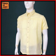 ◫ ✎ △ Obra ni Juan Inno Fit Polo Barong - Yellow Plain (#2694)