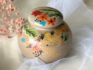 純手工製作繪製 陶瓷 茶葉罐 密封罐 植感系列茶倉 可客製化