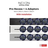 Nexen Pro Recess Power Track + 4 Adaptors (with Installation) | Power Socket | Power Track Socket | E-Bar