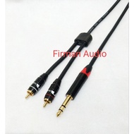 Canare Audio Cable 50cm-5mtr Akai Stereo Jack 6.5mm Male To RCA Nakamichi Male Branch