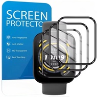 1-3Pcs 3D Full Cover HD Clear Curved Black Edge Tempered Glass Film For Amazfit Band Bip Pop Watch 7