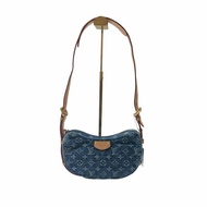 Louis Vuitton lv 藍色 丹寧 豌豆 子母 肩背包