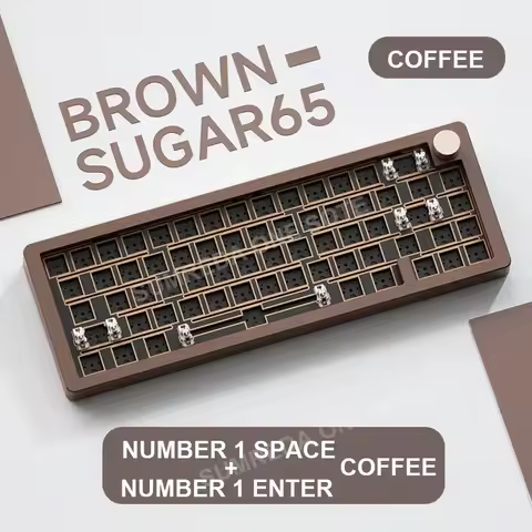 Sugar65 Weikav Mechanical Keyboard Aluminum Kits Multifunctional Knob Hot Swap Rgb Gaming Keyboard G