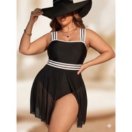 Plus Size One Piece Swimsuit with Mesh 0XL | 3XL | 4XL