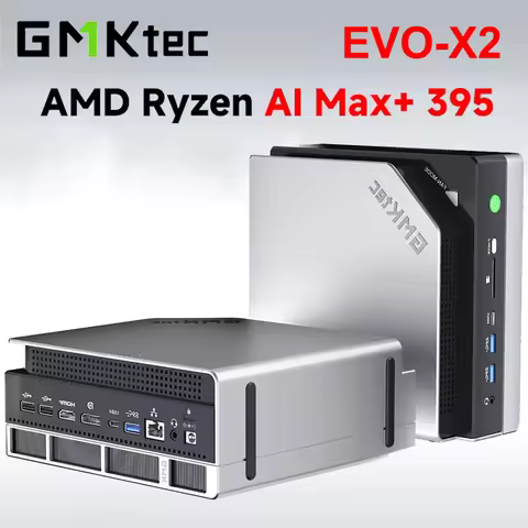 GMKtec EVO-X2 AI Mini PC AMD Ryzen Al Max+ 395 128GB LPDDR5X 8000MHz (16GB*8) 2TB 4TB M.2 2280 SSD W