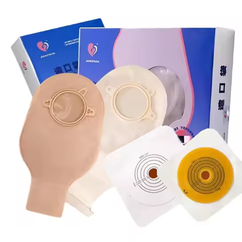 5/10Pcs Colostomy Bags Stoma Pouch Bags One-piece Open Ostomy Bags Skin Color No Need Clip Transluce