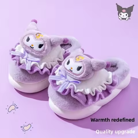 2026 Kids' Slippers House Shoes Hello Kitty Winter Shoes For Girls Soft Bottom Warm Anti-slip Warm B