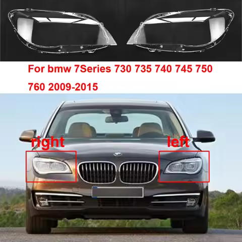 Car Front Headlight Glass Cover Headlamps Transparent Shell Lens Case for BMW F01 F02 7Series 730 73