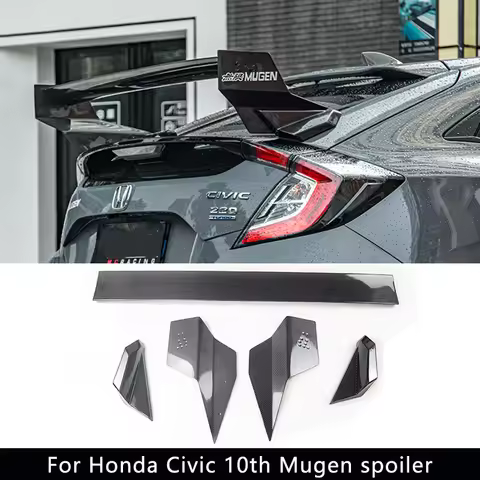 LMTUNING For Honda Civic 10th Mugen Spoiler Hatchback Civic 2016-2021 FK4 FK7 FK8 MUGEN carbon fiber