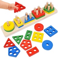 AIYIN Colorful Wooden Jigsaw Puzzle Enhances Skills And Development. Toys 5-Column Developmental