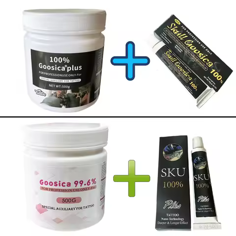 500g 99.6% 100% Gooscia plus Tattoo Cream Before Permanent Makeup Microblading Piercing Eyebrow Lips