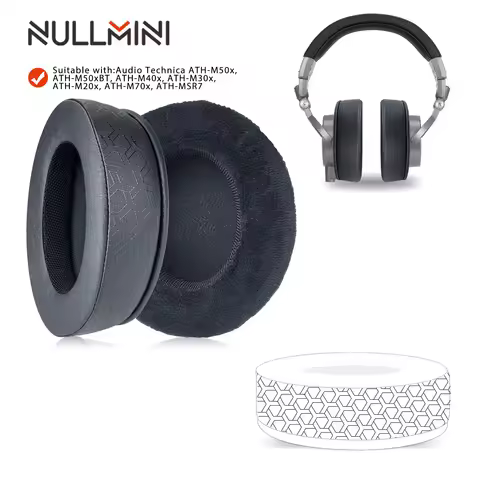 NullMini Replacement Cooling Gel Earpads For Audio Technica ATH-M50x, M50xBT, M40x, M30x, M20x, M70x