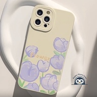 ins Style Purple Tulips Casing For Realme GT7 3 Pro GT6 GT 6T Neo 7 6 SE GT5 Pro GT2 GT 5 SE 3 2 Pro