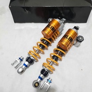 Shockbreaker Shock Click Samping Double Tabung Atas Yellow-Gold & Full Black 320mm 340mm Dan (360mm 