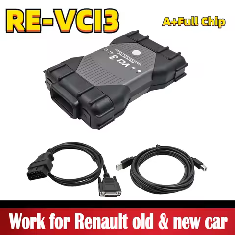 Newest VCI 3 Original Driver For Ren-au-lt Full Cars Diagnostic Tool RE-VCI3 Can Clip V237 WIFI OBD2