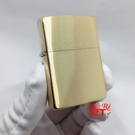 Zippo Brushed Solid Brass 204 Chính Hãng - Zippo Solid Brass Vàng Xước Chữ Solid Brass (New Box)