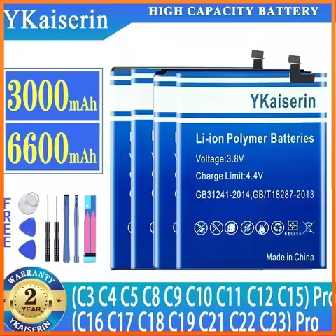 YKaiserin Battery For Oukitel C3 C4 C5 C8 C9 C10 C11 C12 C15 C16 C17 C18 C19 C21 C22 C23 Pro C16Pro 