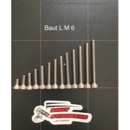 L-BOLT M6 BOLT/ 10 (6 CM TO 12 CM) WHOLESALE THE A2-79 STAINLESS STEEL 304 ANTI-RUST