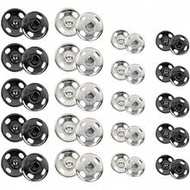 10/20/40pcs Sewing Snaps, 8 Mm And 10 Mm, Black And Silver, Sew-On Snap Buttons Metal Snaps Fastener