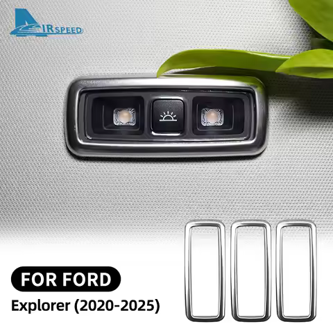 For Ford Explorer 2020 2021 2022 2023 2024 2025 Car Roof Rear Reading Light Frame Cover Sticker Stai