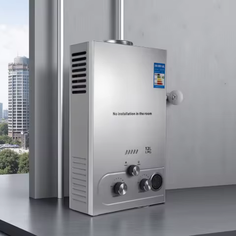 VEVOR 6L/8L/10L/12L/16L/18L propane gas LPG tank less water heater on-demand boiler shower kit, can 