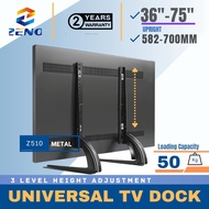 Zeno Z520 32"-75"  Universal Table Top TV Stand Mount for 32 36 40 42 43 49 50 55 60 65 70 75" LCD L