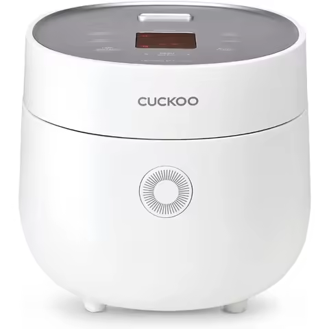 CUCKOO Rice Cooker 3 Cup Uncooked / 6 Cup Cooked, Modern Fuzzy Logic Rice Cooker Small with Delay Ti