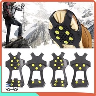 XUESEE Ice Gripper Spike, Universal Anti-Slip Ice Claw,  Spike 10 Teeth Shoe Covers Winter Outdoor