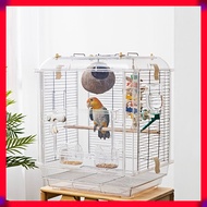 【In Stock】Ornamental Pet Bird Cage Acrylic Large Breathable Bird House Parrot Tiger Skin Breeding Cage with Bird Accessories Parrot Cage Parrot Cage Bird Villa Breeding Bird Cage