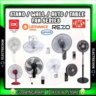 KDK/PANASONIC/OSRAM LEDVANCE/UMS/HIPSON/REZO 8" 16" 18" 20" AUTO FAN, REMOTE WALL FAN, STAND FAN, TA