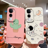 For Vivo Y400 Y400 Pro Case Moon Dinosaur Astronaut Cactus Square Antifouling Shockproof Anti-drop S