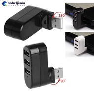 NOBELJIAOO USB 2.0 Hub USB Hub 2.0 Multi USB Splitter Hub Rotatable 3 Port Multiple Expander Splitte