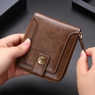 New fashion Men's Coin Purse Wallet RFID blocking man PU leather wallet zipper business card holder money bag wallet for male