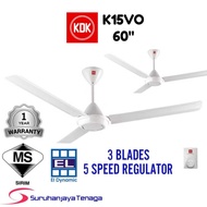 [TWIN PACK] KDK CEILING FAN REGULATOR K15V0 1500MM 60" (WHITE/BROWN)
