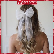 WIN Bride Bows Headwear Veil Hair Clip Bridal Headpiece Headpiece Pearls Veil