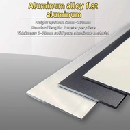 Aluminum alloy flat aluminum black and white silver solid straight edge decorative strip flat alumin