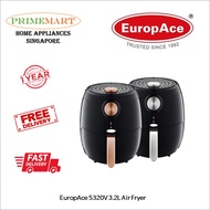 EuropAce Rose Gold 3.2L Air Fryer - EAF 5320V