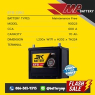 แบตเตอรี่รถยนต์ 3K Battery EFB-Q90 (90D23)