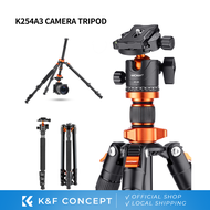 K&F Concept Professional Camera Tripod Horizontal Aluminum Tripods Detachable Monopod (K254A3 BH-28L