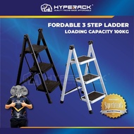 HYPERACK ™️ [High Quality] Foldable Ladder 3 Step Ladder Steel Ladder Stool Ladder Step Ladder Tangg