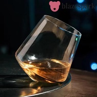 BLAZESPARK Irregular   Glass, Rotating European Style Cognac Glasses Cup, Drinking  Cup Tumbler Tran