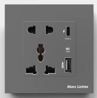 13A 國際通用 單位 USB Type C 快充 18W Type A 插座 Universal 五孔 Socket