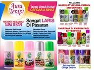 AURA TERAPI COLLAGEN SERAI LIMAU CITRUS SAFRON BIDARA HOT CITRONELLA KASTURI PROPOLIS ROSE LAVENDER HALIA BARA DAUN BIDARA HABBATUS SAUDA ALOEVERA 7 BUNGA